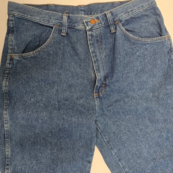 Rustler Regular Fit Jeans Mens 34x32 Blue Medium Wash Straight Leg Denim - Picture 7 of 13